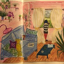 Just me !. Traditional illustration project by Stella Strohbach - 12.17.2021
