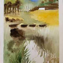 Meu projeto do curso: Paisagens naturais em aquarela. Artes plásticas, Pintura, e Pintura em aquarela projeto de liliangar6 - 18.12.2021