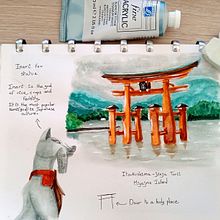 Mon projet du cours : Carnet de voyage à l’aquarelle. Traditional illustration, Watercolor Painting, Architectural Illustration, and Sketchbook project by fengry - 12.19.2021