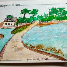 My project in Watercolor Travel Journal course. Traditional illustration, Watercolor Painting, Architectural Illustration, and Sketchbook project by Timmermans Jolanda - 12.19.2021