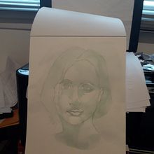 Mon projet du cours : Portrait artistique à l’aquarelle. Fine Arts, Painting, Watercolor Painting, and Portrait Drawing project by K-mille Agregator - 12.13.2021
