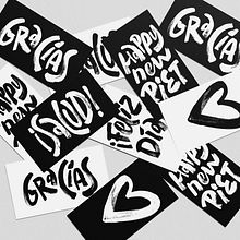 Brushlettering para postales. Calligraph, and Lettering project by Melissa Roko - 12.01.2021