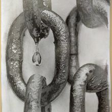 Corrente na chuva - grafite. Pencil Drawing, Drawing, and Realistic Drawing project by Igor Kolling Maciel - 12.19.2021
