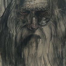 O velho cansado - Carvão e lápis pastel. Pencil Drawing, Realistic Drawing, Portrait Drawing, and Drawing project by Igor Kolling Maciel - 12.19.2021