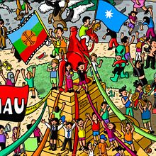 Estallido social chile 2019. Traditional illustration, and Design project by Felipe Sanchez Pinilla - 12.20.2021