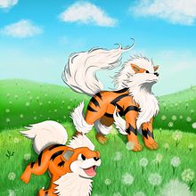 Arcanine e Growlithe Ein Projekt aus dem Bereich Digitale Illustration von Marcelo Lopes - 15.12.2021