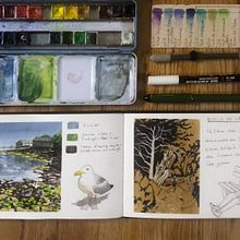 Carnet de voyage à l’aquarelle : randonnée bretonne. Traditional illustration, Watercolor Painting, Architectural Illustration, and Sketchbook project by mina_inverse - 12.21.2021