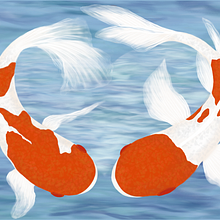 Les poissons de l'amour. Un proyecto de Ilustración tradicional, Ilustración digital, Dibujo digital y Dibujo artístico de Roxane Onyria - 21.12.2021
