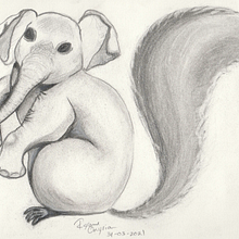 Élécureuil. Un proyecto de Dibujo a lápiz, Dibujo y Dibujo artístico de Roxane Onyria - 21.12.2021