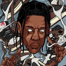 Travis Mocha Sorcerer Fan Sneaker Art. Un proyecto de Ilustración tradicional de Marcos Cabrera - 05.11.2021