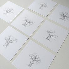 Miniature pencil drawings of trees. Un projet de Beaux Arts de Tanya - 21.12.2021