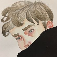 Mi Proyecto del curso: Retrato en acuarela a partir de una fotografía. Un proyecto de Ilustración tradicional, Pintura a la acuarela y Dibujo de Retrato de Mildred Ratched - 17.12.2021