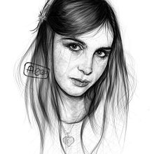 Charlotte F. The Like. Un progetto di Disegno di ritratti, Disegno digitale e Sketchbook di ALFONSO OSORIO - 21.12.2021