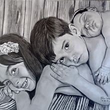 Retrato a grafito. Traditional illustration, Fine Arts, and Pencil Drawing project by Félix Cortés Art - 07.20.2019