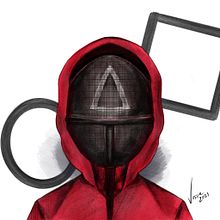 Squid Game Character. Projekt z dziedziny Trad, c, jna ilustracja, Ilustracja c, frowa, R, sunek c i frow użytkownika heyvossie - 22.12.2021