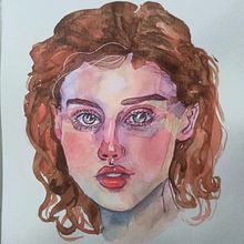 Mi Proyecto del curso: Retrato contemporáneo en acuarela. Fine Arts, Painting, Watercolor Painting, and Portrait Drawing project by Jethzabet Yañez - 12.20.2021