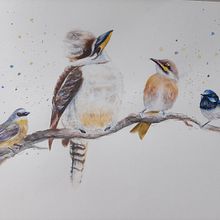 My project in Artistic Watercolor Techniques for Illustrating Birds course. Traditional illustration, Watercolor Painting, Realistic Drawing, and Naturalistic Illustration project by Suzie Elizabeth - 12.22.2021