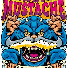 Wet Mustache - Etiqueta de Cerveza. Un proyecto de Ilustración tradicional y Diseño gráfico de Marcos Cabrera - 10.12.2021