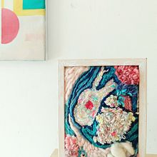 Rabbit punch. Accessor, Design, Arts, Crafts, Embroider, Decoration, Fiber Arts, Punch Needle, Weaving, Textile Design, and Traditional illustration project by Veronica Lam - 12.16.2021
