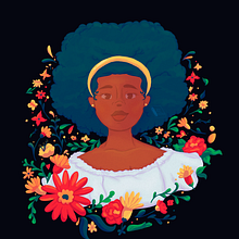 Meu projeto do curso: Retrato ilustrado com elementos botânicos. Traditional illustration, Digital Illustration, Botanical Illustration, and Digital Drawing project by Marcos Sousa - 12.23.2021