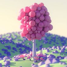 The Pink Tree. Un projet de 3D, Animation 3D, Modélisation 3D , et Conception 3D de Scott Freeman - 23.12.2021