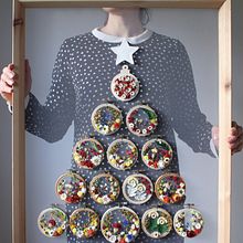 Festive Dried Flower Embroidery hoop tree. Arts, and Crafts project by Olga Prinku - 12.24.2021