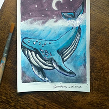 Desenho de Baleinha. Un projet de Illustration traditionnelle, Dessin artistique, Dessin au cra , et on de Milena Silva - 21.12.2021