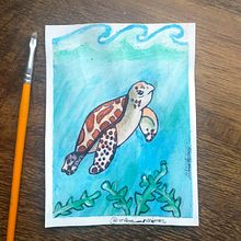 Desenho da Tartaruguinha. Un projet de Dessin au cra, on, Dessin artistique , et Dessin de Milena Silva - 24.12.2021