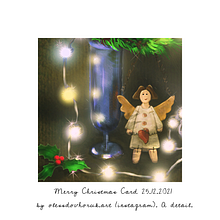 Merry Christmas Card. Un projet de Illustration traditionnelle, Beaux Arts, Peinture, Créativité, Dessin, Illustration numérique, Dessin numérique , et Peinture numérique de Oless Dovhoruk - 22.12.2021