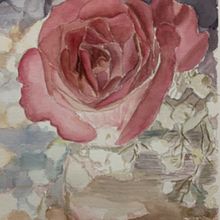 Pink Roses Watercolor Painting. Watercolor Painting project by Ayesha Al Budoor - 12.26.2021