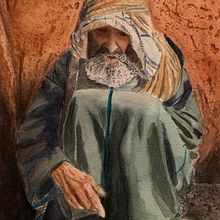 Old Moroccan Man Watercolor Painting. Watercolor Painting project by Ayesha Al Budoor - 12.26.2021