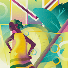 MOJITO: Art Deco Style for Digital Illustration course. Un proyecto de Ilustración tradicional, Bellas Artes, Diseño de carteles e Ilustración digital de Pearse O'Halloran - 26.12.2021