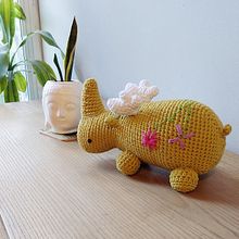 Hipopótamo . Arts, Crafts, To, Design, Fiber Arts, DIY, Crochet, Amigurumi, and Textile Design project by Gisela Olivares - 12.26.2021