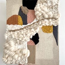 Mon projet du cours : Tissage, broderie et punch needle : création d'un tableau textile. Accessor, Design, Arts, Crafts, Embroider, Decoration, Fiber Arts, Punch Needle, Weaving, and Textile Design project by Ptit Ange - 12.27.2021