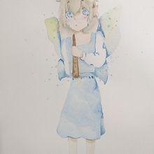 Mi Proyecto del curso: Ilustración manga en acuarela. Projekt z dziedziny Trad, c, jna ilustracja,  R, sunek, Malowanie akwarelą i Manga użytkownika chidoriii5000 - 27.12.2021