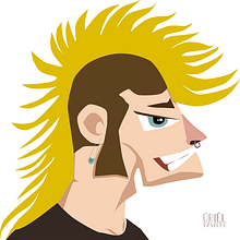 Cantante Punk. Digital Illustration, Vector Illustration, and Traditional illustration project by Uriel Navarro Fernández - 12.28.2021