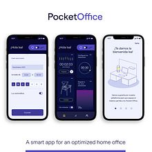 Pocket Office - A smart app for an optimized home office. UX / UI, Mobile Design, App Design, and Digital Product Design project by Isabel Crespo - 12.28.2021