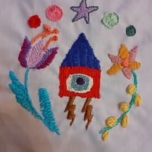Mi Proyecto del curso: Bordado contemporáneo con puntos tradicionales mexicanos 2ª PARTE. Arts, Crafts, Embroider, Fiber Arts, and Textile Design project by Nadia Mah - 12.28.2021