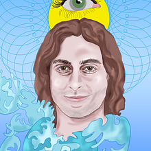 Swami. Ilustração tradicional, Desenho, Ilustração digital, Desenho de retrato, Desenho digital, e Pintura digital projeto de leslie_gordon - 28.12.2021