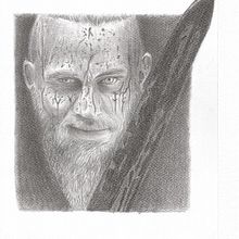 Ragnar Lothbrook. Desenho a lápis, Desenho, Desenho de retrato, Desenho realista, e Sketchbook projeto de Edoardo Vicari - 29.12.2021
