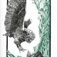 Hunting Owl. Un proyecto de Ilustración tradicional de Afroditi Mavroeidi - 29.12.2021