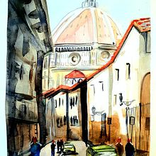Mi Proyecto del curso: Paisajes urbanos en acuarela. Fine Arts, Watercolor Painting, and Architectural Illustration project by Ana Lopez Castro - 12.30.2021