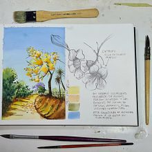 Mi Proyecto del curso: Cuaderno de viaje en acuarela. Projekt z dziedziny Trad, c, jna ilustracja, Malowanie akwarelą,  R, sunek architektoniczn i Sketchbook użytkownika Luis Mendez - 30.12.2021