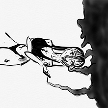 Illustration inspirée du son "Cigarette" de Tsew the Kid. Un proyecto de Dibujo artístico, Ilustración tradicional y Dibujo de Kimbely Stoddart - 31.12.2021
