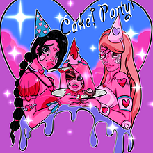 CAKE PARTY!. Desenho digital, Pintura digital, Design digital, Desenho artístico, Desenho de retrato, Ilustração digital, Desenho, Criatividade, Design gráfico, Artes plásticas, Design de personagens e Ilustração tradicional projeto de PEEP - 31.12.2021