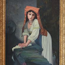 La Lavandera (after Ernest Hébert). Un progetto di Pittura ad olio di Florian Clemente - 31.12.2021