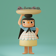 My project in Kawaii Character Creation in 3D with Blender  course. Projekt z dziedziny Trad, c, jna ilustracja, Projektowanie postaci, Ilustracja c, frowa,  Modelowanie 3D i Manga użytkownika Nádia Cardoso - 29.12.2021