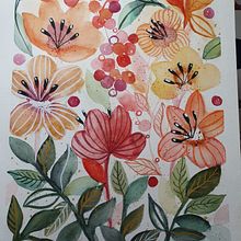 My project in Artistic Floral Watercolor: Connect with Nature course. Un proyecto de Ilustración tradicional, Pintura, Pintura a la acuarela e Ilustración botánica de delia_solschi - 31.12.2021