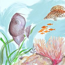 My project in Marine Universe Illustration in Watercolor course. Un proyecto de Ilustración tradicional, Pintura, Pintura a la acuarela e Ilustración naturalista				 de jmcneely0319 - 31.12.2021