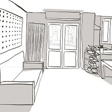 Il mio progetto del corso: Prospettiva artistica: gli spazi interni dal tuo punto di vista. Traditional illustration, Architecture, Drawing, and Architectural Illustration project by Isotta Santus - 01.01.2022
